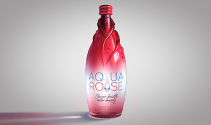 AQUAROSE bottle and label design
